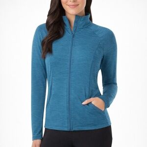 32 Degrees Women's M Activewear Sweatshirt Green a1891